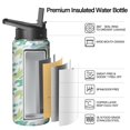 thumbnail image 2 of Modern 18 oz Insulated Stainless Steel Water Bottle with Straw & Cleaning Brush , Leakproof, BPA-Free, 304 Stainless Steel, Wide Mouth, Travel Mug for Car, Gym, Office, 2 of 5