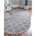 thumbnail image 1 of Unique Loom 3151571 4 x 6 ft. Rounded Trellis Frieze Oval Rug, Light Gray, 1 of 2