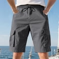 thumbnail image 2 of Mlzmgr Plus Size Cargo Short for Men with Multi Pockets Summer Casual Outdoor Active Hiking Camping 7 Inch Inseam M-4XL, 2 of 7