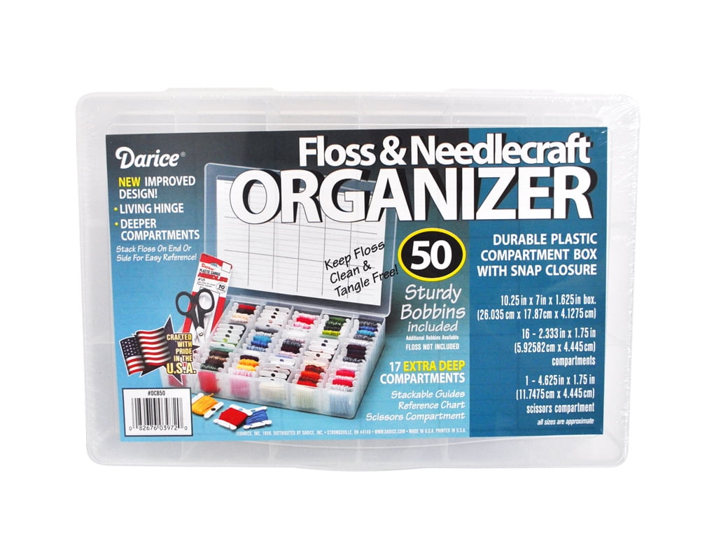 Darice Floss and Needlecraft Organizer with 50 Bobbins Walmart Canada