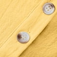thumbnail image 5 of Women Tshirts Trendy Sawvnm Women's Fashionable Casual Vacation Everyday Solid Color Button-down Crew Neck Short Sleeves Top Tank Tops for Women Yellow XL, 5 of 9