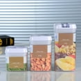 thumbnail image 2 of Rectangular Dry Food Cereal Flour Beans Airtight Flip Storage Container Holders, 2 of 10