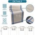 thumbnail image 6 of Table Runner 108 Inches Long,Classic Blue Striped Linen Table Runners Dresser Scarf Runner for Bedroom Kitchen Home Party Dining Tables Decor Retro Line on Linen, 6 of 8