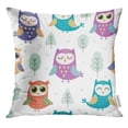 thumbnail image 1 of RYLABLUE Kid Cute Owls Funny Forest Happy Childish Throw Pillowcase Cushion Case Cover, 1 of 1