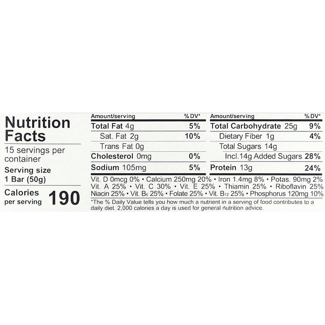 NuGo Protein Bar, Chocolate Banana, 13g Protein, Gluten Free, 15 Count