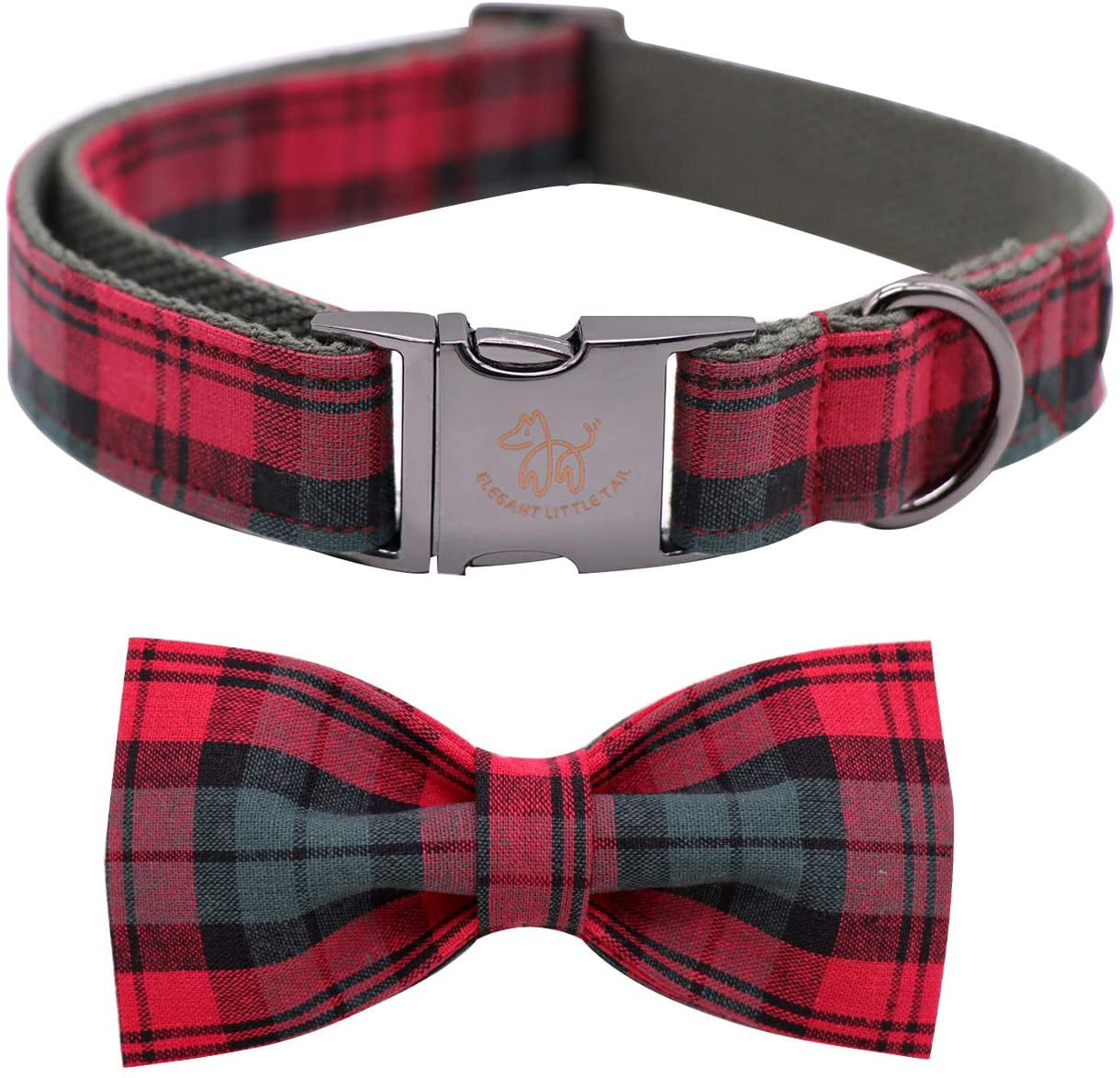 Adjustable Dog Collars for Small Medium Large Dogs and Cats Bowtie Dog Collar Elegant little tail Dog Collar with Bow Cotton & Webbing 
