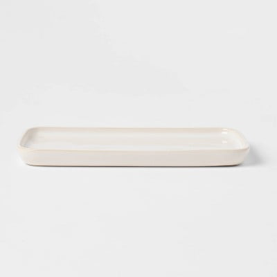 Ceramic Vanity Tray White