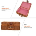 thumbnail image 2 of Luxshiny 1Pc Imitation Rattan Suitcase Light Brown Retro Woven Storage Decor Lock Design for Adults, 2 of 4