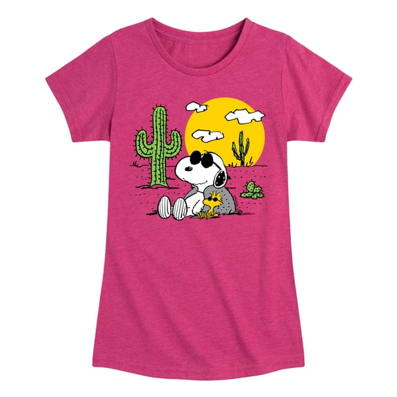 Peanuts - Snoopy & Woodstock - Toddler And Youth Girls Short Sleeve Graphic T-Shirt