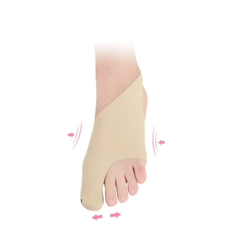 Tinksky 2Pc Unisex Big Toe Hallux Valgus Corrector Breathable Day Night  Thumb Correction Socks Feet Care -Size S