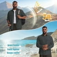 thumbnail image 2 of FEN AI Button Shirts for Men Roll-up 2 Pockets Work Hiking Fishing Shirt 50+ Sun Protection Outdoor Summer Blouse Tops, 2 of 8
