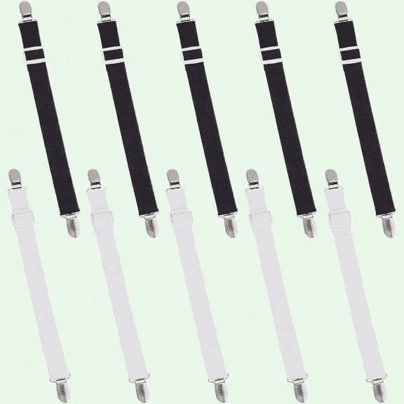 LHX 10 Pcs Bed Sheet Straps, Adjustable Elastic Fitted Sheet Clips, Bed Sheet Holders for Corners, Sheet Tighteners Mattress Fasteners for Bed Sheets, Sofa Cushion, Mattress Covers