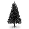thumbnail image 7 of 6FT Black Christmas Tree with 1800 Branches, Holiday Xmas Tree Christmas Decoration with Sturdy Iron Bracket, Christmas Tree Black Easy Assembly Party Decoration, 7 of 7