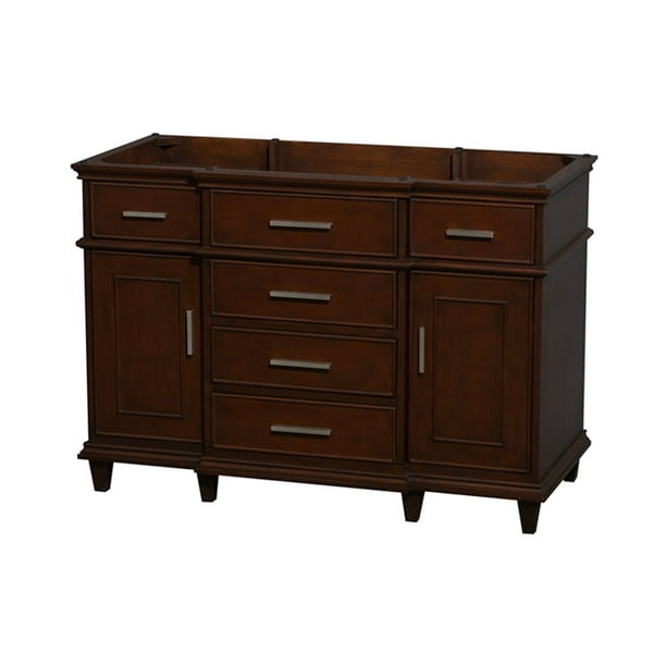 Wyndham Collection Berkeley 48 inch Single Bathroom Vanity in Dark ...