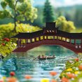 thumbnail image 4 of KAKOWELY Rustic Brown Plastic Mini Bridge Garden Ornament for Mini Garden Views 1Pcs, 4 of 8