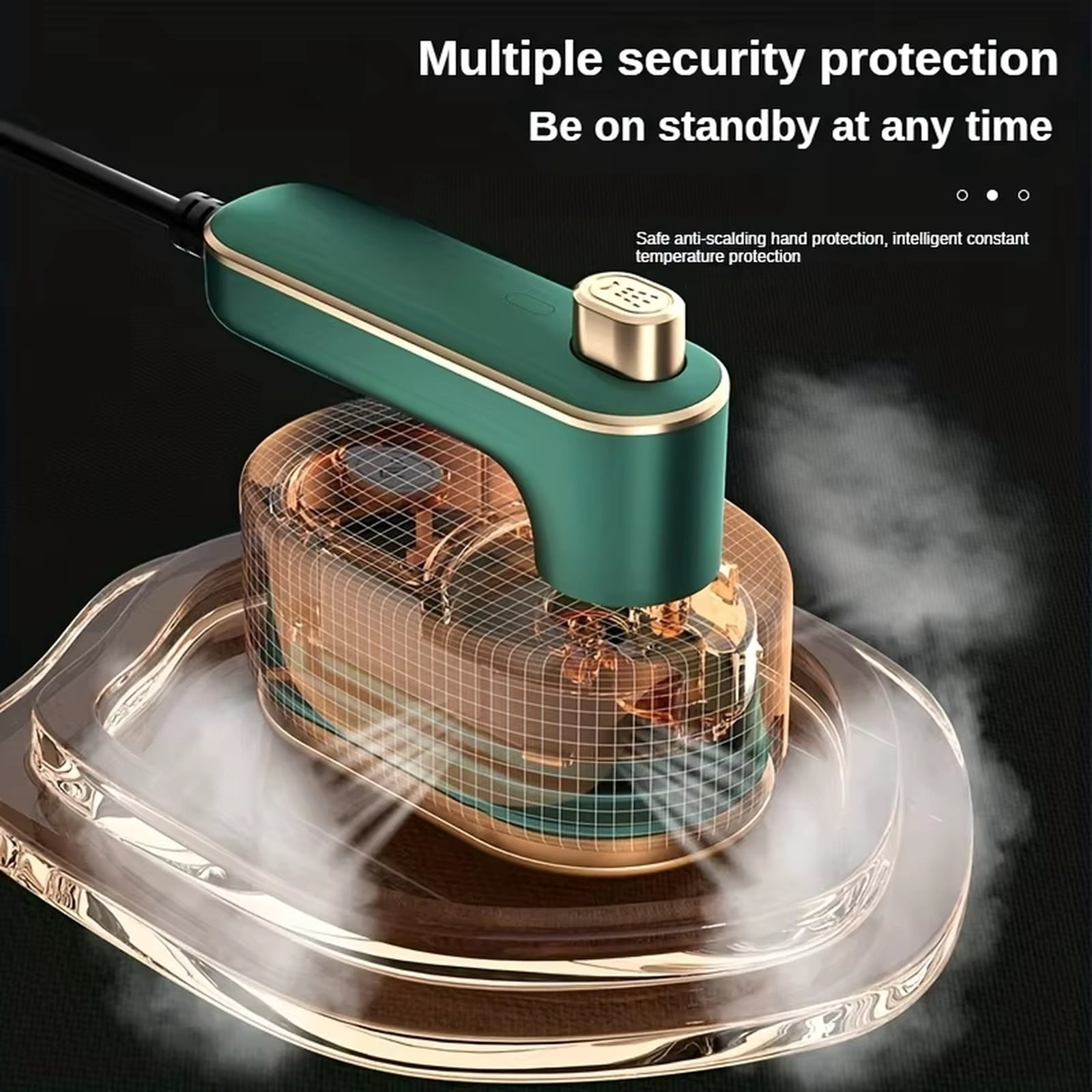 StlyGar Mini Travel Steam Iron for Clothes with Dual Voltage, Portable Lightweight Handheld Steamer, Quick Heat Up, Non-Stick Soleplate, High Speed Steams,Ideal for Home, Dorm and Sewing