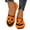 Orange, variant on Women Halloween Pumpkin Shoes Ghost Pattern Loafers Soft Comfortable Knitted Slip on Flats Cute Spooky