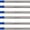6pcs Blue, variant on L 109mm 0.7 mm Tip Rollerball Pen Refills Ballpen for Waterman S0112670 German Ink 54090 540951