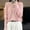 Pink, variant on Amidoa Lace Womens Sweater V-Neck Long Sleeve Beige Embroidered Cozy Elegant Sweaters Womens Sweaters Cardigan L