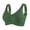 Green, variant on Women's Front Side Buckle Lace Edge Wireless Seamless Movement Bra for Full Support and Smoothing Comfort