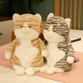 thumbnail image 1 of Cat Stuffed Toy High Simulation Strong Flexibility Decorative Toy Stripe  Stuffed Kitty Decor Toy for Anniversary, 1 of 8