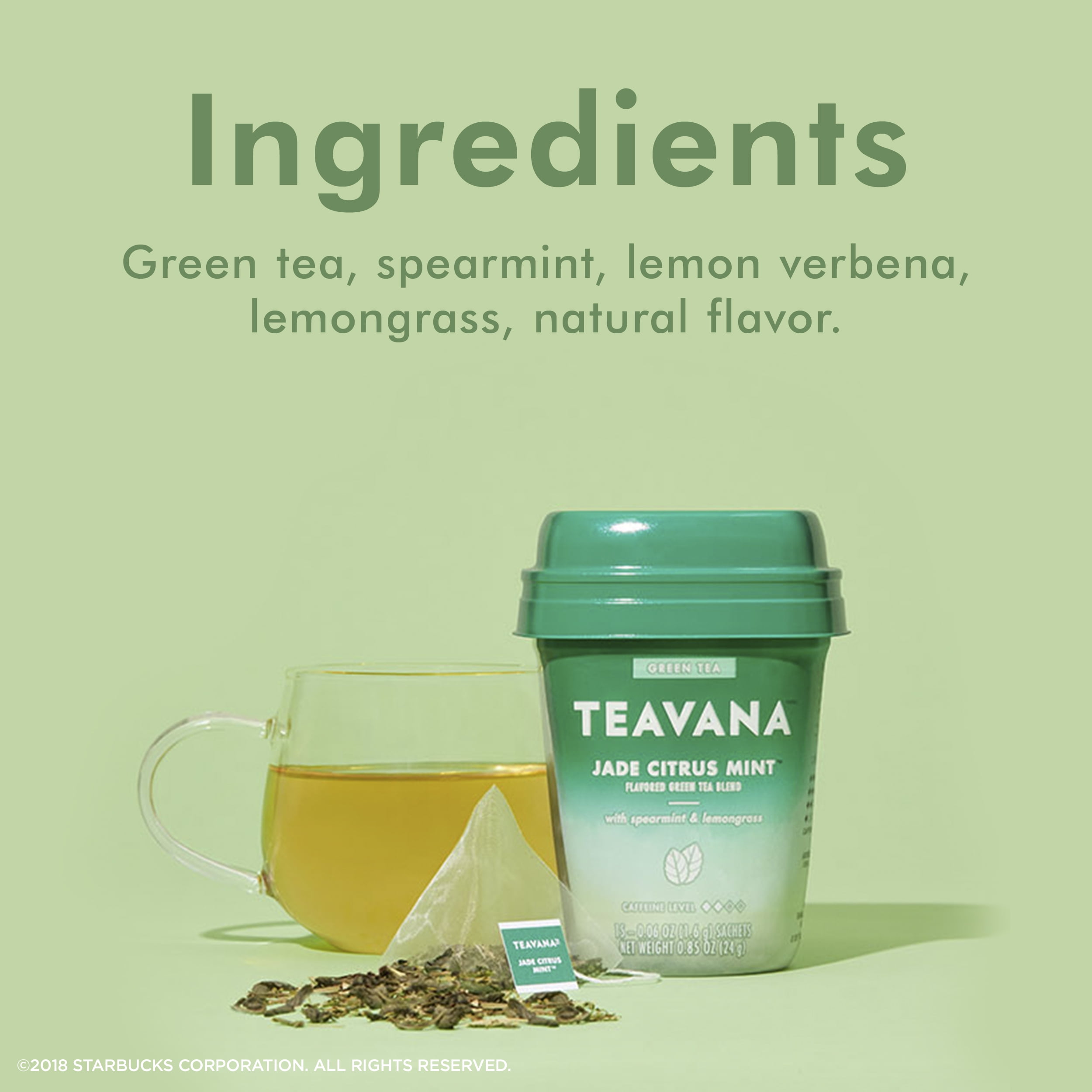 Teavana Jade Citrus Mint Flavored Green Tea Blend Tea Bags 15 Ct - Walmart....
