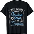 thumbnail image 1 of Camiseta de Algodón 100% para Mujer - Lo que Pasa en el Crucero, Se Queda en el Crucero, 1 of 7