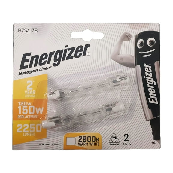 Eveready 120W (150W) J78 Energy Saving Halogen Linear 2pk
