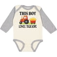 thumbnail image 3 of Inktastic Farming Cute Boy Loves Tractors Boys Long Sleeve Baby Bodysuit, 3 of 5