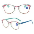 thumbnail image 2 of Round Reading Glasses Presbyopic Glasses Spring Hinges Readers Blue Blocking Light, 2 of 4