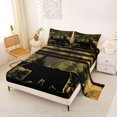 thumbnail image 2 of Manfei Woodland Bear Bed Sheets,American Flag Full Size Sheets,Geometric Pixel Art Decor,4-Piece,1 Flat Sheet, 1 Fitted Sheet and 2 Pillowcases, 2 of 6