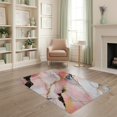 thumbnail image 2 of ODIKA 4'x6' Modern Blush Pink Washable Area Rug for Bedroom, Reading Nook, Pet Friendly & Kids Safe Play, Non-Shedding, 2 of 7