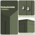 thumbnail image 2 of Bathroom Storage Floor Cabinet Organizer with Adjustable Shelf 4 Magnetic Doors 43" Wooden Pantry Cabinet Freestanding for Kitchen Living Room Small Spaces,Green, 2 of 8