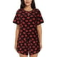 thumbnail image 1 of Balery Sexy Red Lips Kiss Conjunto de Pijama para Mujer con Estampado, Dos Piezas de Manga Corta y Shorts, Ropa de Dormir Suave con Cuello Redondo y Bolsillos-Large, 1 of 6