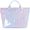Sky Blue, variant on Large Striped Tote Bags 16.5x12.5in Work Totes Plaid Pool Handbag - Pink