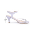 thumbnail image 2 of BLISSFUL STEP Women's Rhinestones Heels Slingback Kitten Heel Sandals Light Purple (Size 7), 2 of 7
