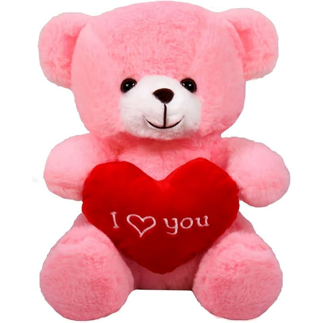 PELUCHERIA | Oso Wally ILY Rosa 27 cm. Osito de Peluche con corazón