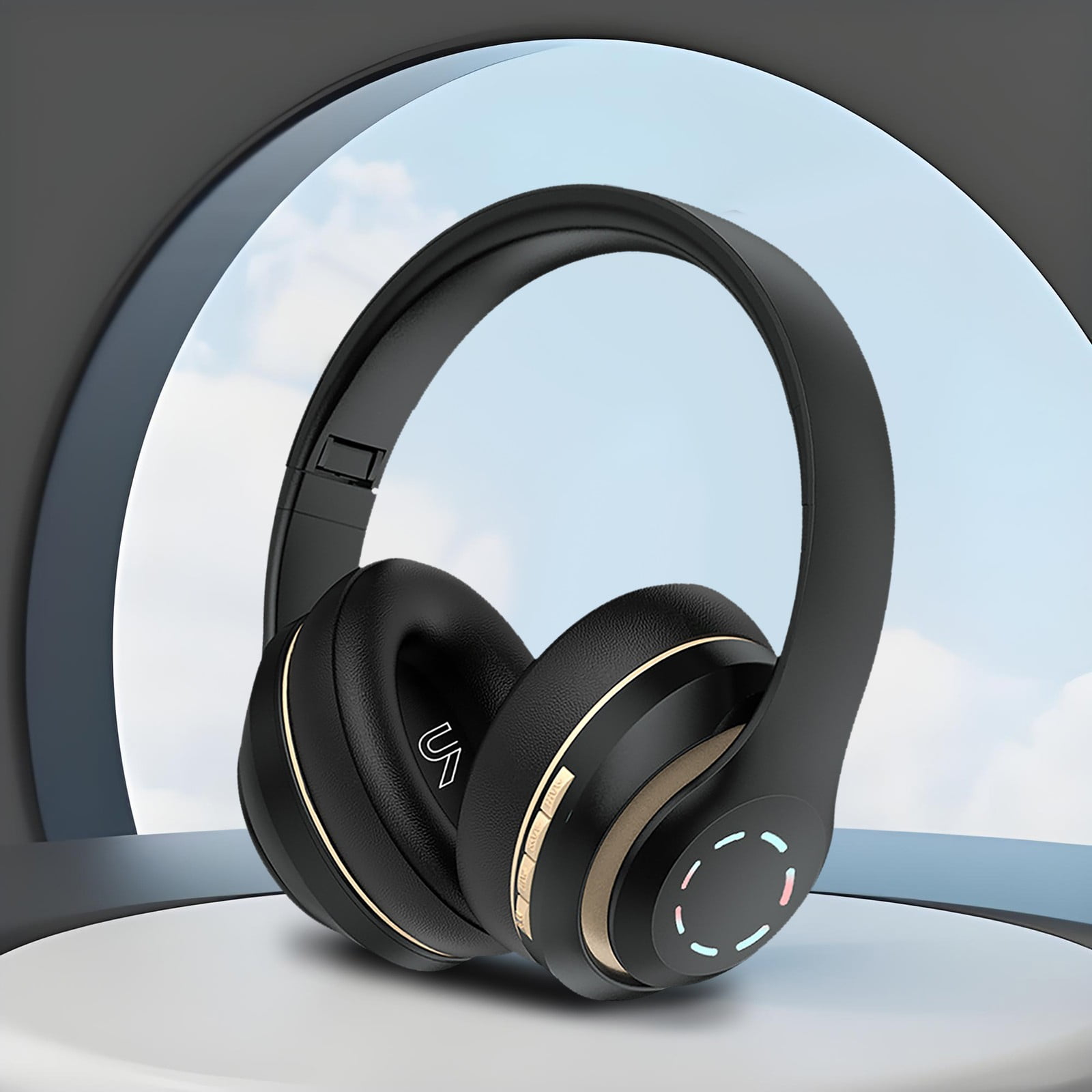 Auriculares inalámbricos Bluetooth, modernos y brillantes, estereoscópicos, paquete completo, auriculares Bluetooth