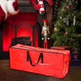 thumbnail image 6 of Bolsa de almacenamiento,Organizador de bolsas de almacenamiento de ramas de árboles de Navidad,Contenedor de almacenamiento navideño con asas de transporte,Bolsa de corona PE Rojo Grande, 6 of 8
