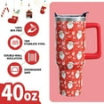 thumbnail image 4 of Valentine''s Day Tumbler Gifts for Women Girls, Red Hearts Stainless Steel Insulated Travel Coffee Cup, 40 Oz Tumblers with Handle and Straw, Anniversary Wedding Water Bottle (1 PC), 4 of 6