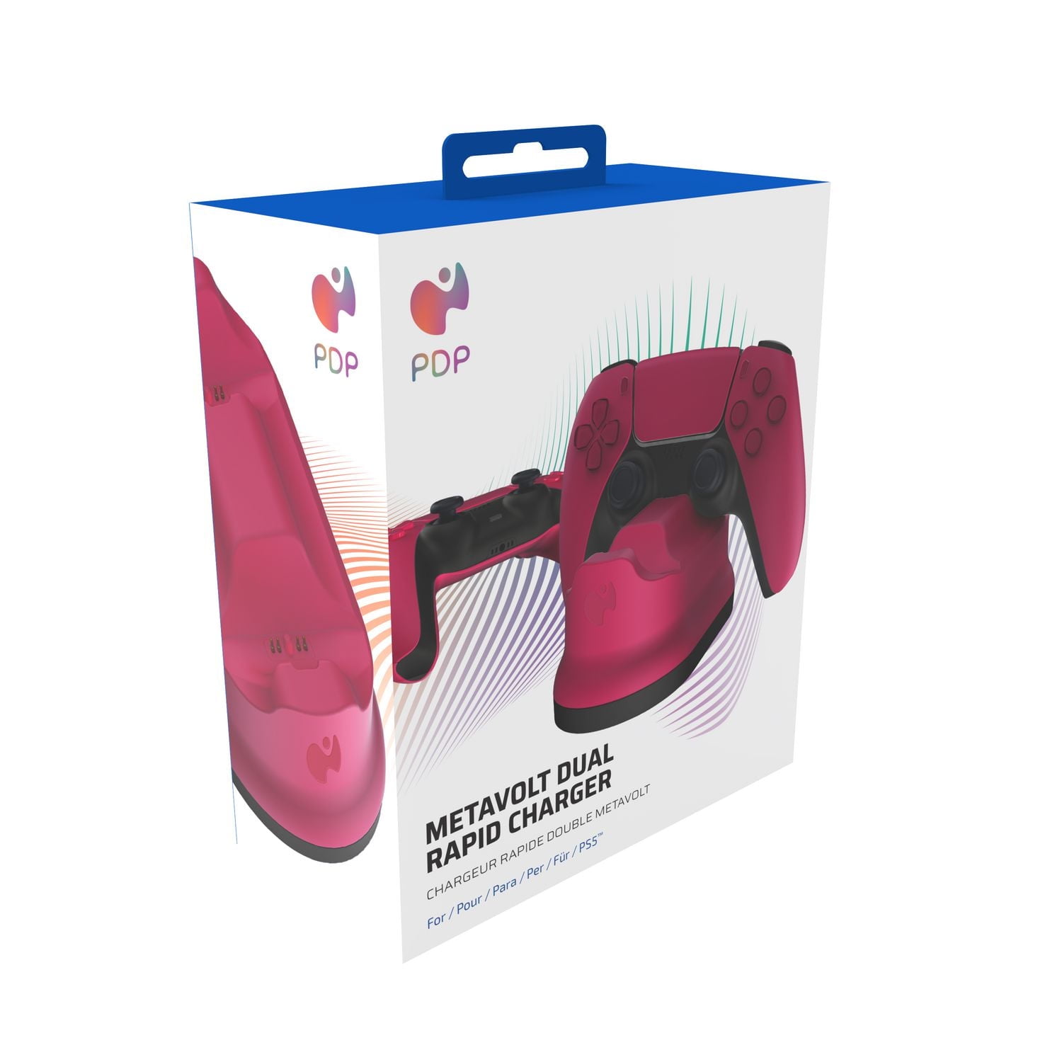 METAVOLT Dual Rapid Charger: Scarlet Red For PS5, PlayStation 5