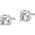 thumbnail image 3 of 14K White Gold Cz Stud-6.0mm Earrings (6x6), 3 of 6