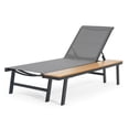 thumbnail image 2 of Noble House Waterloo Outdoor Mesh/luminum Lounge with Side Table Gray, 2 of 12