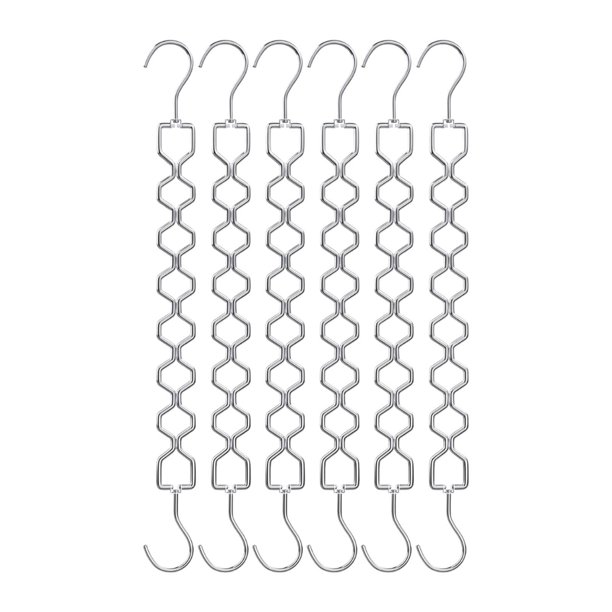 6 perchas de cadena para ropa, organizadores de armario, almacenamiento giratorio, compactas, estables, ahorradoras de espacio, perchas para ropa de