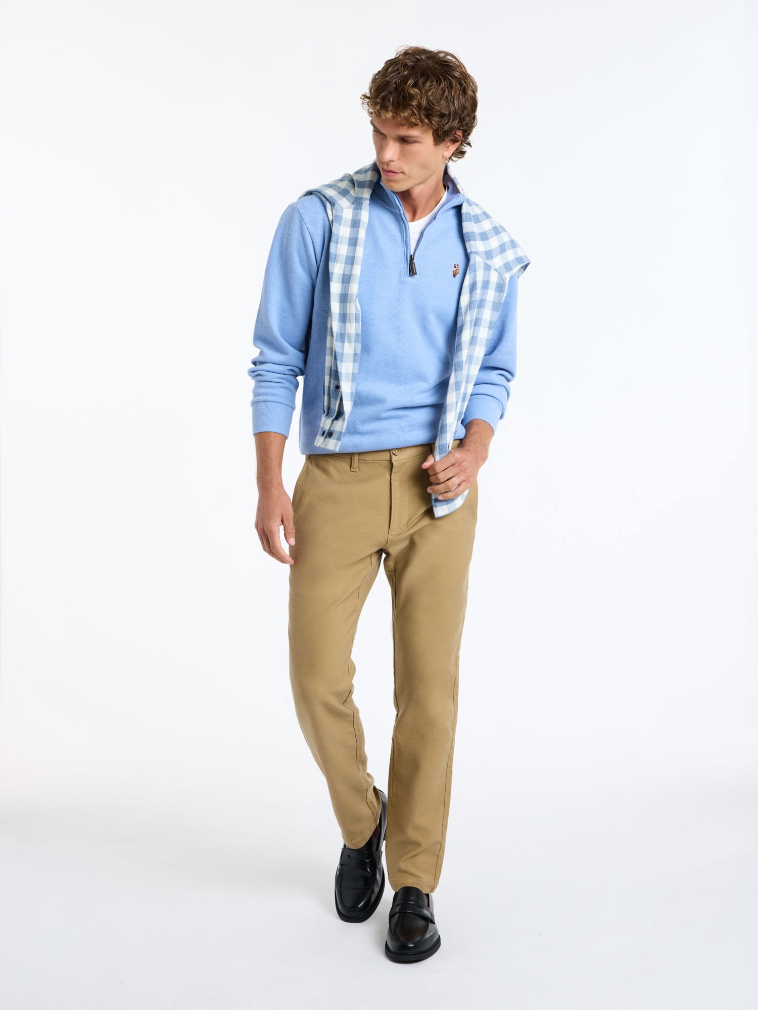 U.S. Polo Assn. Men's Quarter Zip Flatback