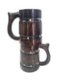 thumbnail image 3 of collectiblesBuy Handcrafted Antique Brown Wooden Coffee Mug Food Safe Environmentally Friendly Drinking Stein Set of 2, 3 of 5