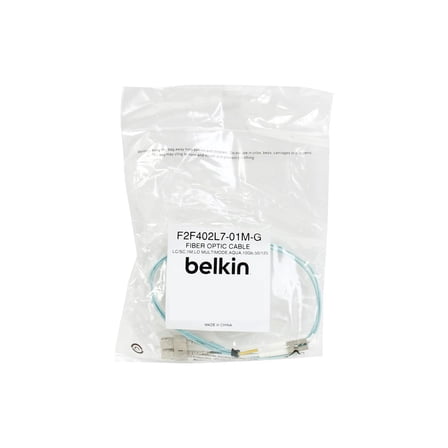 Belkin F2F402L7-01M-G 3.3 feet (1m) Patch Cable 10 Gig Aqua 50/125 LC/SC Male to Male