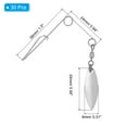 thumbnail image 2 of Uxcell 30Pcs Fishing Spinnerbait Wire with Blade, Large-sized Willow Leaf, Silver Tone, 2 of 5
