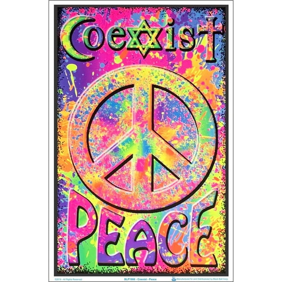Scorpio Posters Coexist Blacklight Poster 23" x 35"