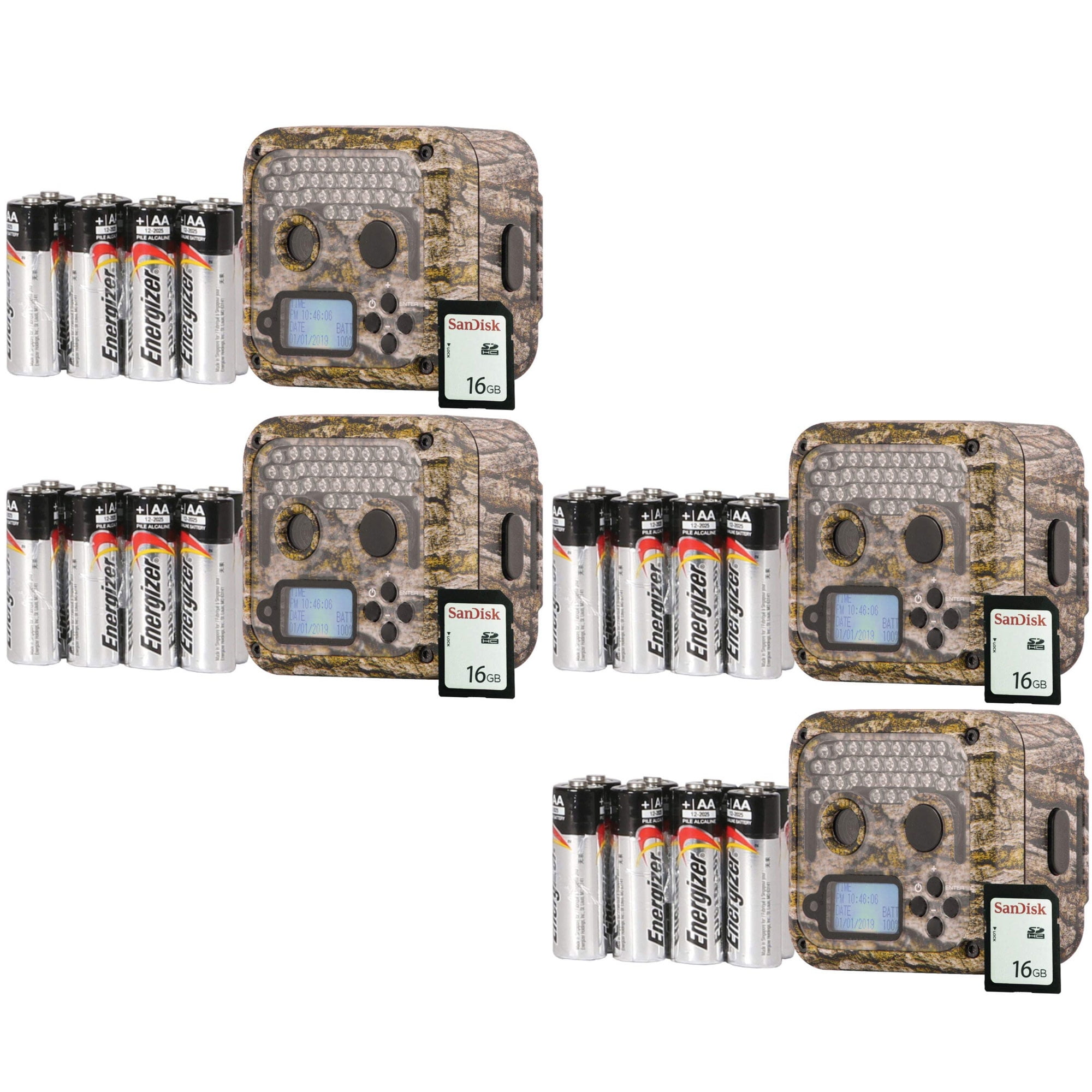 Wildgame Innovations Shadow Infrared Game Trail Camera (4 Pack) with SD